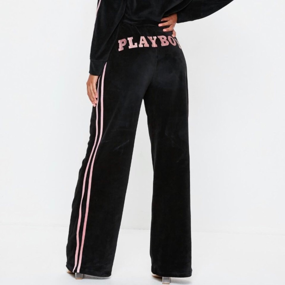 Playboy Missguided Velour Trousers/Sweatpants